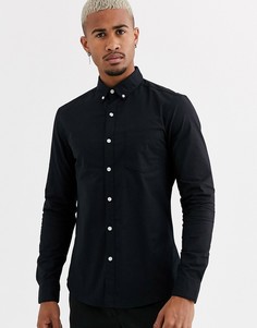 Черная оксфордская рубашка Topman-Черный