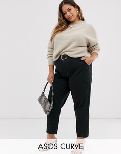 Черные брюки в стиле милитари ASOS DESIGN Curve-Черный