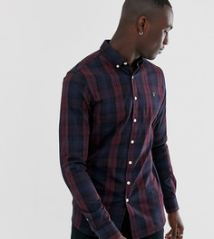 Красная приталенная рубашка в клетку тартан Farah Brewer-Красный