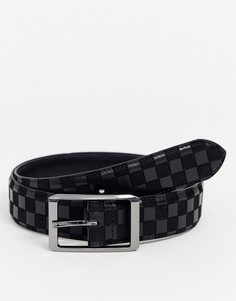 Черный ремень в клетку River Island