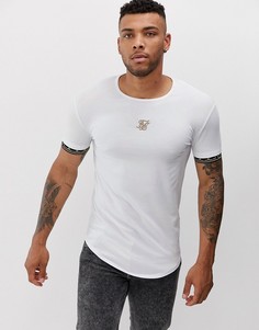 Обтягивающая футболка с логотипом SikSilk-Белый