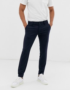 Темно-синие суженные книзу облегающие брюки Only & Sons-Темно-синий