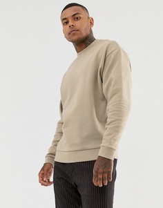 Бежевый oversize-свитшот ASOS DESIGN