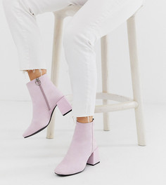 Сиреневые ботильоны для широкой стопы на каблуке ASOS DESIGN Reed-Фиолетовый