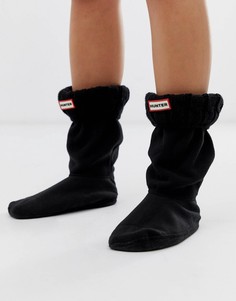 Короткие толстые носки с вязкой косами Hunter-Черный