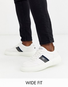 Белые кроссовки для широкой стопы на массивной подошве Original Penguin-Белый