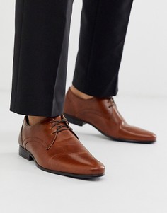 Светло-коричневые кожаные туфли дерби Burton Menswear-Светло-коричневый