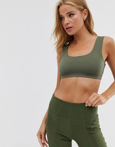 Спортивный бюстгальтер с сетчатыми вставками Free People Movement - Braidy-Зеленый