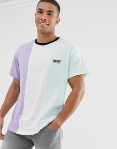 Сиреневая футболка в вертикальную полоску New Look-Фиолетовый