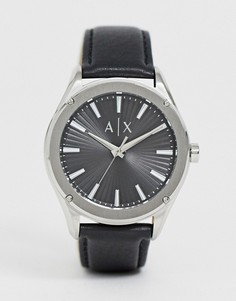 Часы с кожаным ремешком Armani Exchange - AX2803 Fitz (44 мм)-Черный