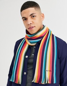 Шерстяной шарф в полоску Paul Smith artist-Мульти