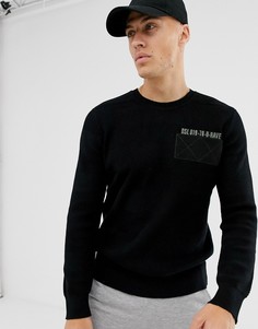 Черный вязаный джемпер Diesel K-Stle
