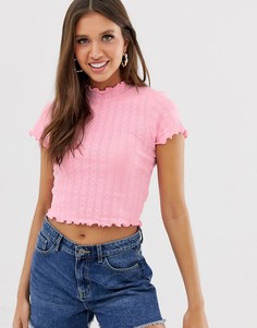 Розовый ажурный топ ASOS DESIGN