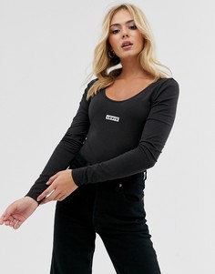 Боди с логотипом и глубоким вырезом на спине Levis Josie-Черный Levis®