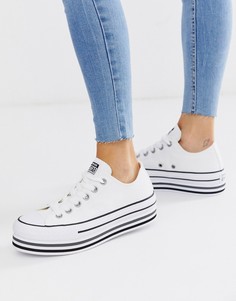 Белые кеды на платформе Converse Chuck Taylor Ox All Star-Белый