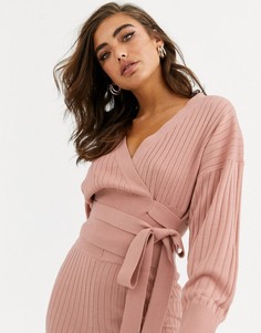 Премиум-топ для дома в рубчик ASOS DESIGN-Розовый