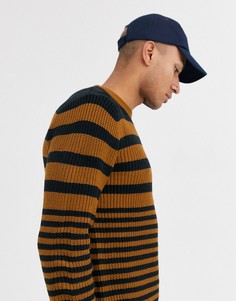 Коричневый джемпер в полоску Topman-Mat
