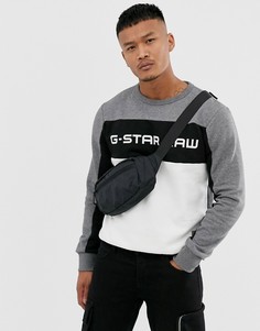 Серый свитшот в стиле колор блок G-Star - Swando