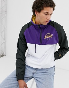 Белая куртка-ветровка с капюшоном New Era NBA Los Angeles Lakers-Белый