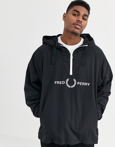 Черная куртка с логотипом на груди Fred Perry-Черный