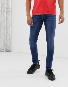 Ярко-синие джинсы скинни Topman-Синий