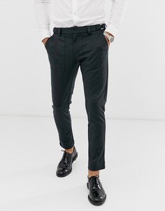 Строгие темно-синие брюки River Island-Синий