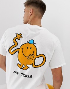 Футболка с принтом на спине Mr. Men Mr. Tickle-Белый Poetic Brands