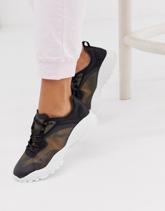 Кроссовки цвета хаки на массивной подошве ASOS DESIGN Drive-Зеленый