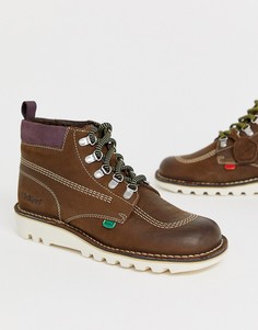 Светло-коричневые замшевые походные ботинки Kickers - kick-Светло-коричневый