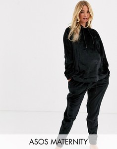 Комплект из худи и джоггеров для дома ASOS DESIGN Maternity-Черный