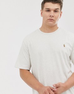 Бежевая футболка с логотипом Polo Ralph Lauren Big & Tall-Бежевый