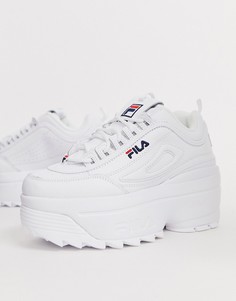 Белые кроссовки на танкетке Fila Disruptor II-Белый