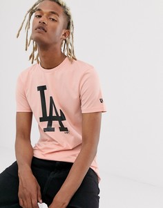 Розовая футболка с логотипом New Era MLB LA Dodgers-Розовый