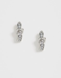 Серьги-кольца ASOS DESIGN-Серебряный