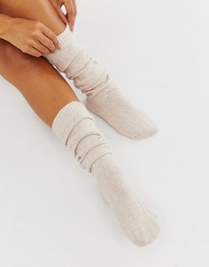 Длинные носки ASOS DESIGN-Коричневый