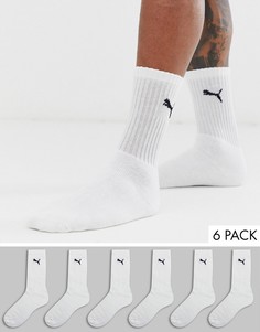 6 пар белых носков Puma-Белый