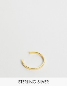 Регулируемое позолоченное кольцо с перекрестным дизайном Astrid & Miyu-Золотой