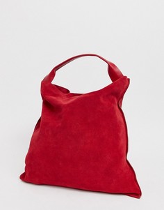 Замшевая сумка с ручкой French Connection - Gia-Красный