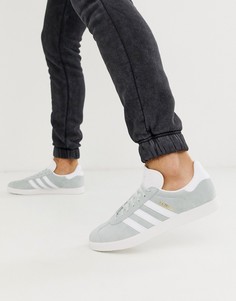 Зеленые кроссовки adidas gazelle-Зеленый