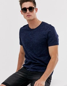 Темно-синяя футболка с неоново-голубыми элементами Esprit-Темно-синий