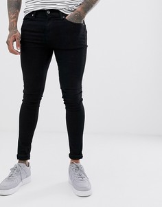 Черные джинсы супероблегающего кроя Topman-Черный