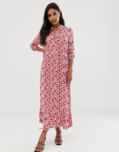 Платье макси с принтом сердец Vila-Мульти