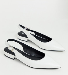 Белые туфли на плоской подошве с ремешком вокруг щиколотки эксклюзивно от RAID Revel-Белый