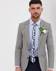 Синий блейзер в клетку Burton Menswear