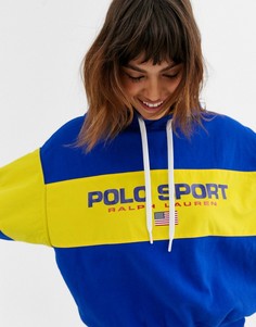 Худи колор блок Polo Ralph Lauren-Синий