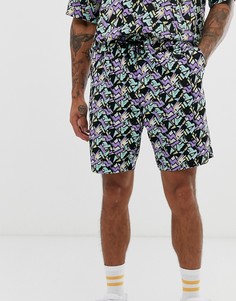 Шорты с абстрактным принтом Bershka-Мульти