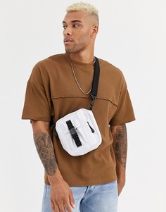 Коричневая oversize-футболка из вафельного трикотажа с отделочными швами ASOS DESIGN-Коричневый