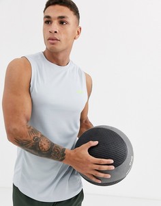 Серая спортивная футболка без рукавов ASOS 4505 icon-Серый