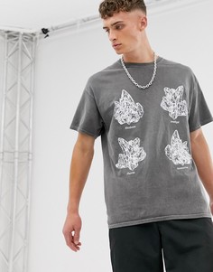 Футболка с принтом Reclaimed Vintage-Серый