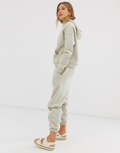 Спортивный костюм с худи и базовыми джоггерами ASOS DESIGN-Бежевый